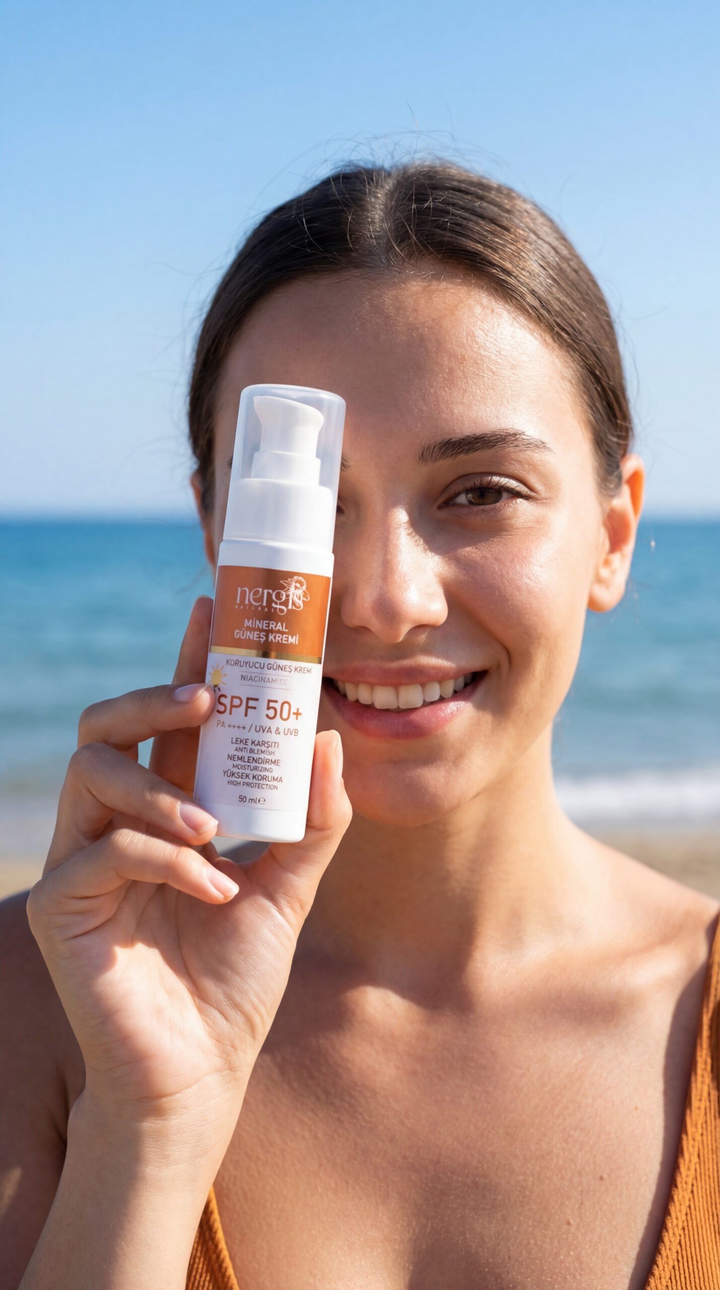 DOĞAL GÜNEŞ KREMİ SPF 50+ MİNERAL FİLTRELİ